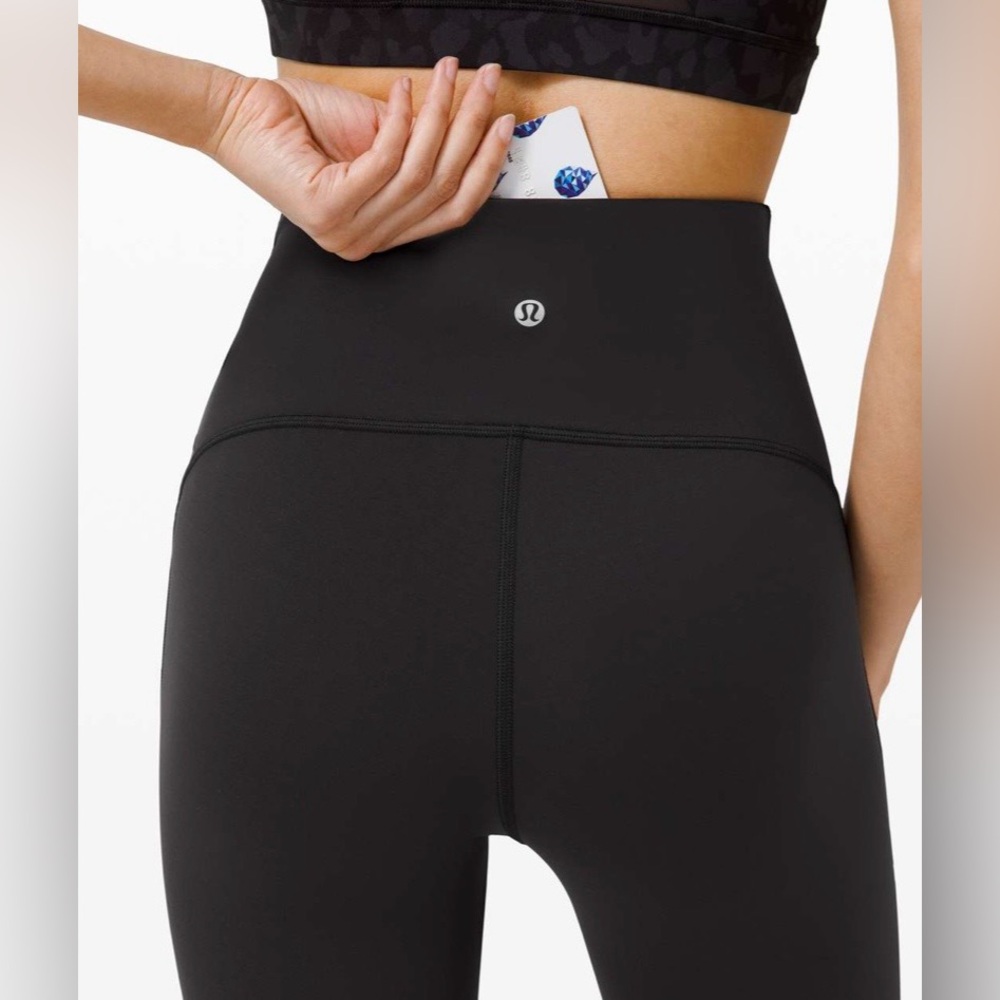 Lululemon Power Within Super High-Rise Pant Legging 28” Black Everlux Size 10 - Picture 4 of 8